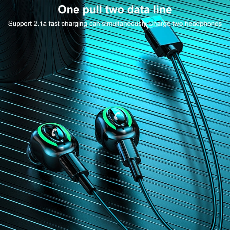 M9 Bluetooth 5.1 Business Style In-ear Stereo Wireless Bluetooth Earphone, M9 Black, M9 Blue