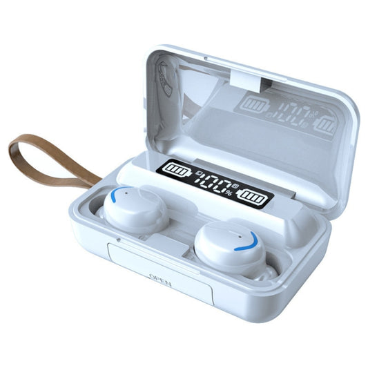 Écouteur Bluetooth anti-bruit avec affichage numérique F9-5C LED Light et dragonne, F9-5C LED Light avec dragonne Noir, F9-5C LED Light avec dragonne Blanc