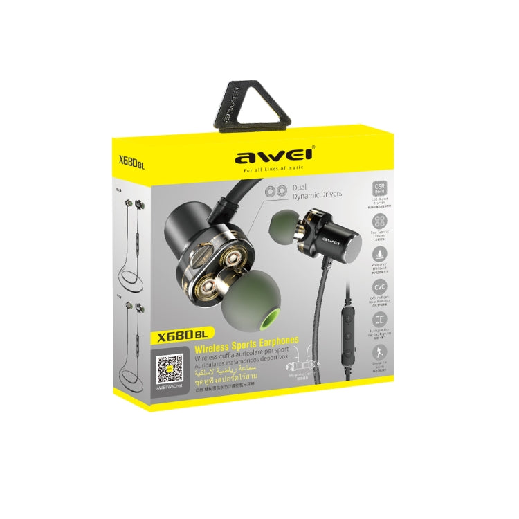 awei X680BL Wireless Sports Bluetooth Headset