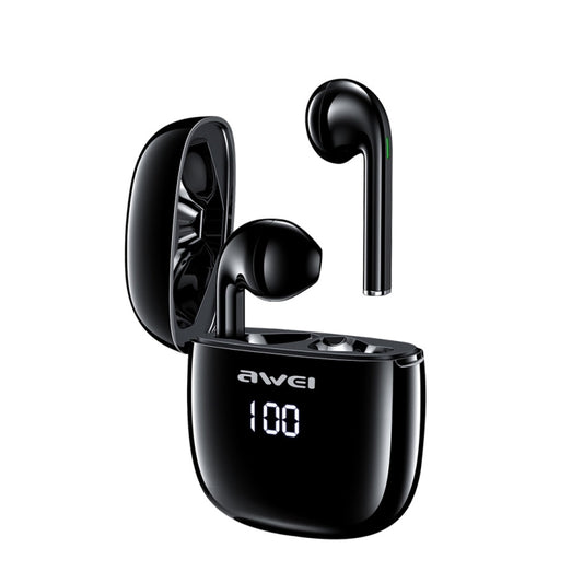 Casque de sport sans fil Bluetooth V5.0 TWS Awei T28P avec écran LED et étui de chargement
