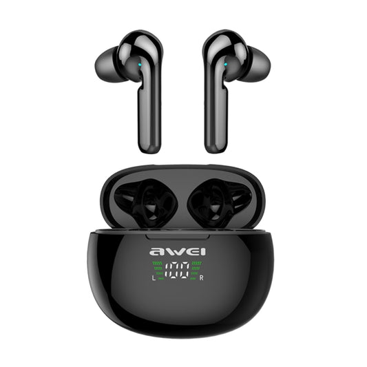 Casque de sport sans fil Bluetooth V5.0 TWS Awei T15P avec écran LED et étui de chargement