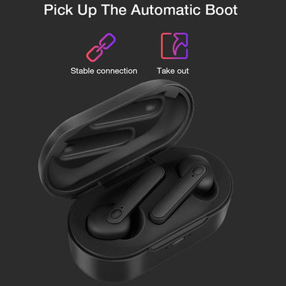 DT-5 IPX Waterproof Bluetooth 5.0 Wireless Bluetooth Earphone with Magnetic Charging Box, Support Call & Power Bank Function, DT-5