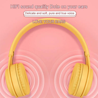 Y08 Hifi Sound Quality Macaron Bluetooth Headset, Supports Calling & TF Card & 3.5mm AUX
