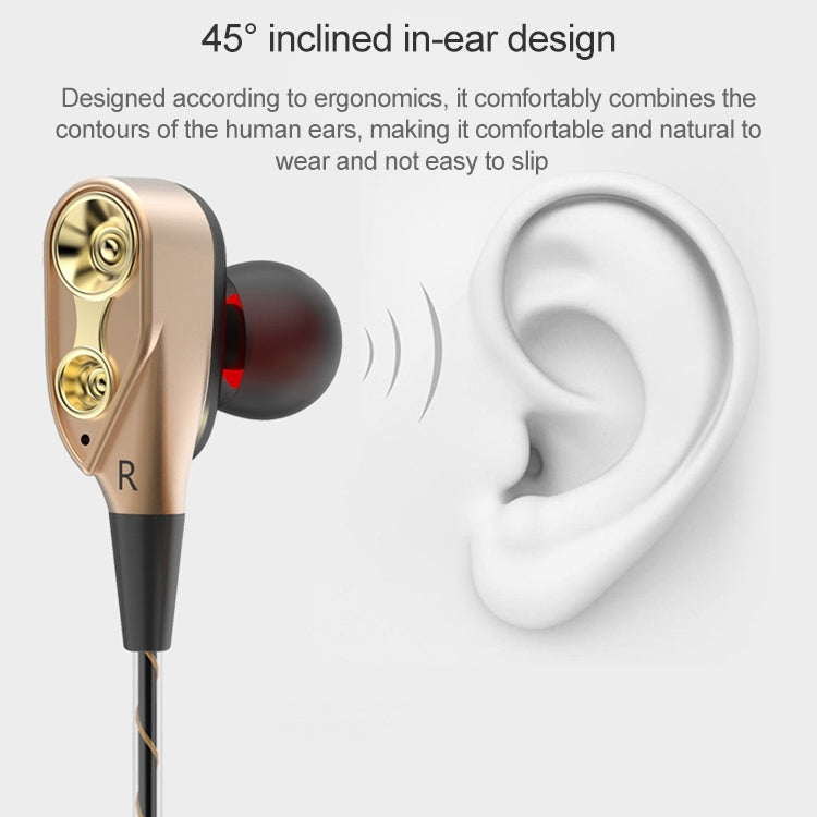 Écouteurs intra-auriculaires filaires D12 1,2 m interface 3,5 mm stéréo HIFI avec télécommande, casque de jeu de course à double boucle mobile avec emballage, D12 avec emballage (noir)
