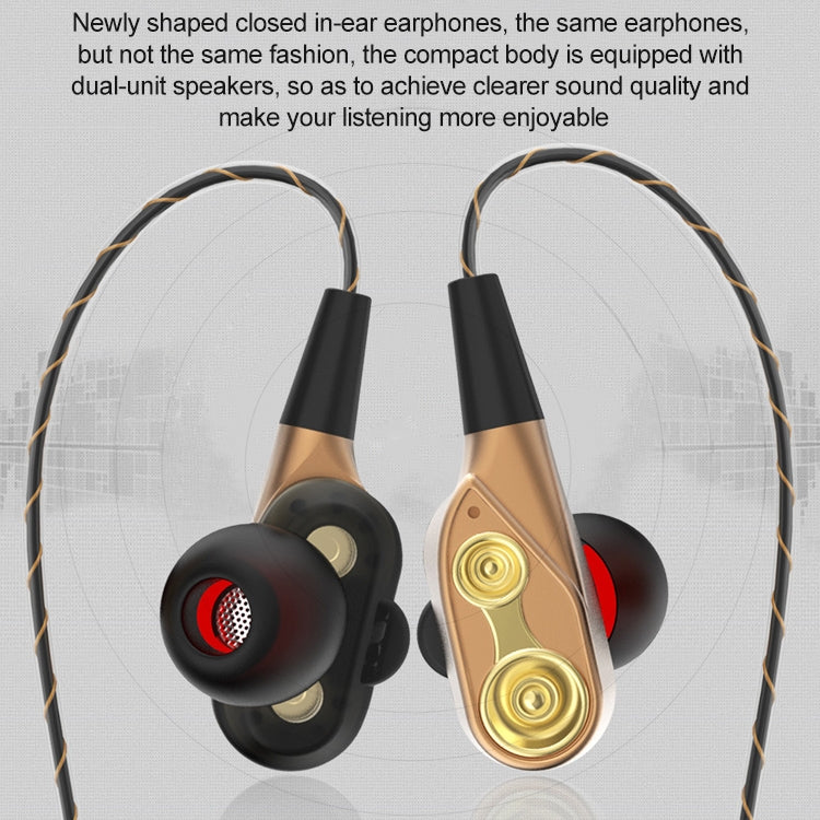 Écouteurs intra-auriculaires filaires D12 1,2 m interface 3,5 mm stéréo HIFI avec télécommande, casque de jeu de course à double boucle mobile avec emballage, D12 avec emballage (noir)