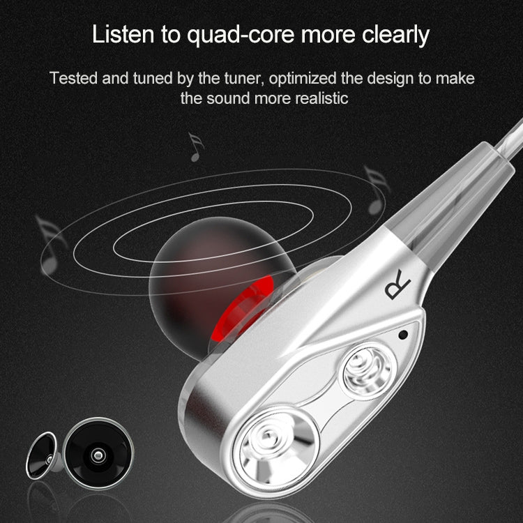D12 1.2m Wired In Ear 3.5mm Interface Stereo Wire-Controlled HIFI Earphones Dual-motion Loop Running Game Music Headset With Packaging, D12 With Packaging (Black), D12 With Packaging (White)