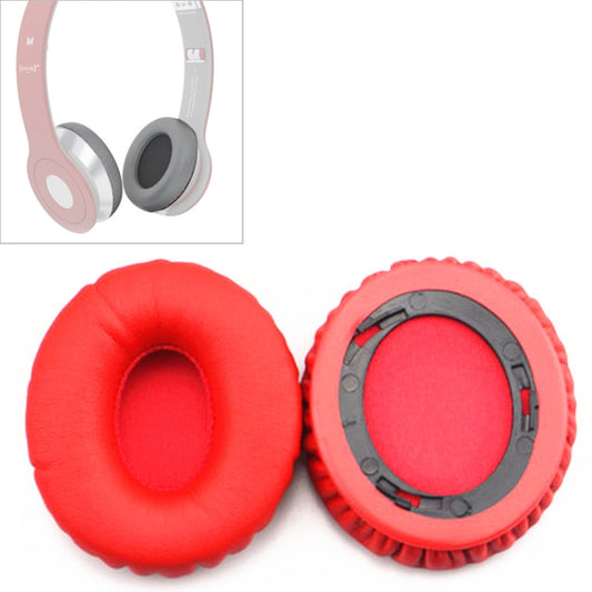 2 PCS For Beats Solo HD / Solo 1.0 Headphone Protective Leather Cover Sponge Earmuffs, Red, Black, Blue
