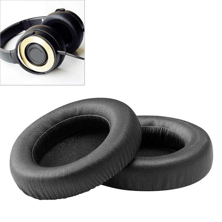 2 PCS For ATH WS550 Imitation Leather + Sponge Headphone Protective Cover Earmuffs, White, Black