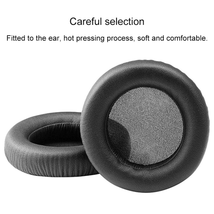2 PCS For ATH WS550 Imitation Leather + Sponge Headphone Protective Cover Earmuffs, White, Black