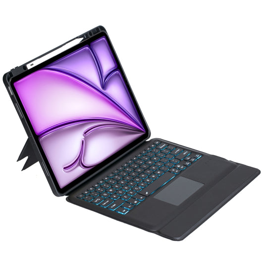 T12B-AS Detachable Rotating Backlit Touch Bluetooth Keyboard Case For iPad Air 13 2024 / Pro 12.9 2022 2021 2020 2018, For iPad Air 13 2025 / Air 13 2024 / Pro 12.9 2022 2021 2020 2018