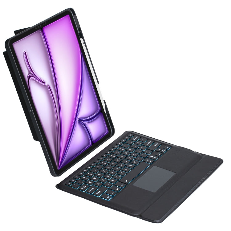 T12B-AS Detachable Rotating Backlit Touch Bluetooth Keyboard Case For iPad Air 13 2024 / Pro 12.9 2022 2021 2020 2018, For iPad Air 13 2025 / Air 13 2024 / Pro 12.9 2022 2021 2020 2018