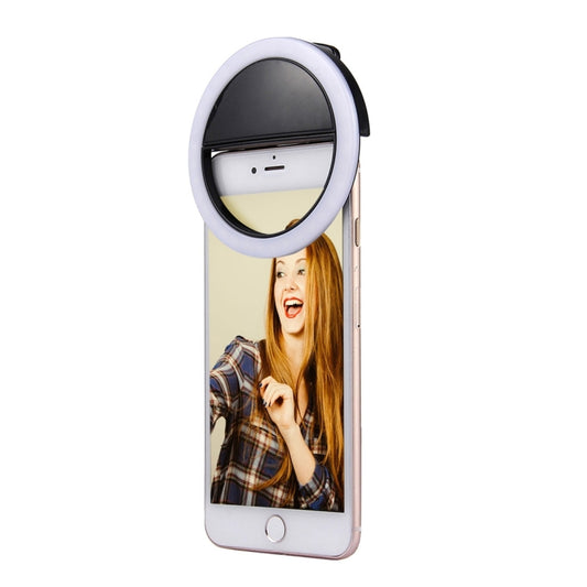 Charging Selfie Beauty Light For iPhone, Galaxy, Huawei, Xiaomi, LG, HTC and Other Smart Phones with Adjustable Clip & USB Cable