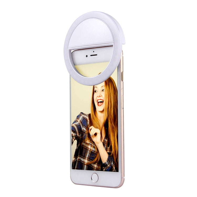 Charging Selfie Beauty Light For iPhone, Galaxy, Huawei, Xiaomi, LG, HTC and Other Smart Phones with Adjustable Clip & USB Cable
