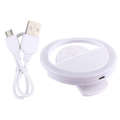 Charging Selfie Beauty Light For iPhone, Galaxy, Huawei, Xiaomi, LG, HTC and Other Smart Phones with Adjustable Clip & USB Cable