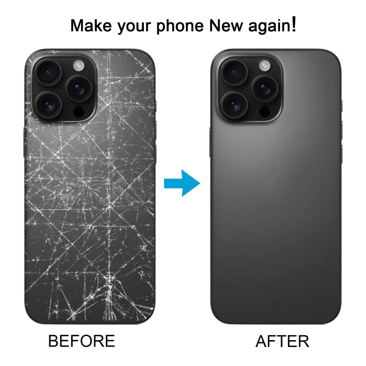 Pour iPhone 16 Pro Max, cache-batterie d'origine en verre avec cache-objectif d'appareil photo