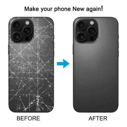 Pour iPhone 16 Pro Max, cache-batterie d'origine en verre avec cache-objectif d'appareil photo