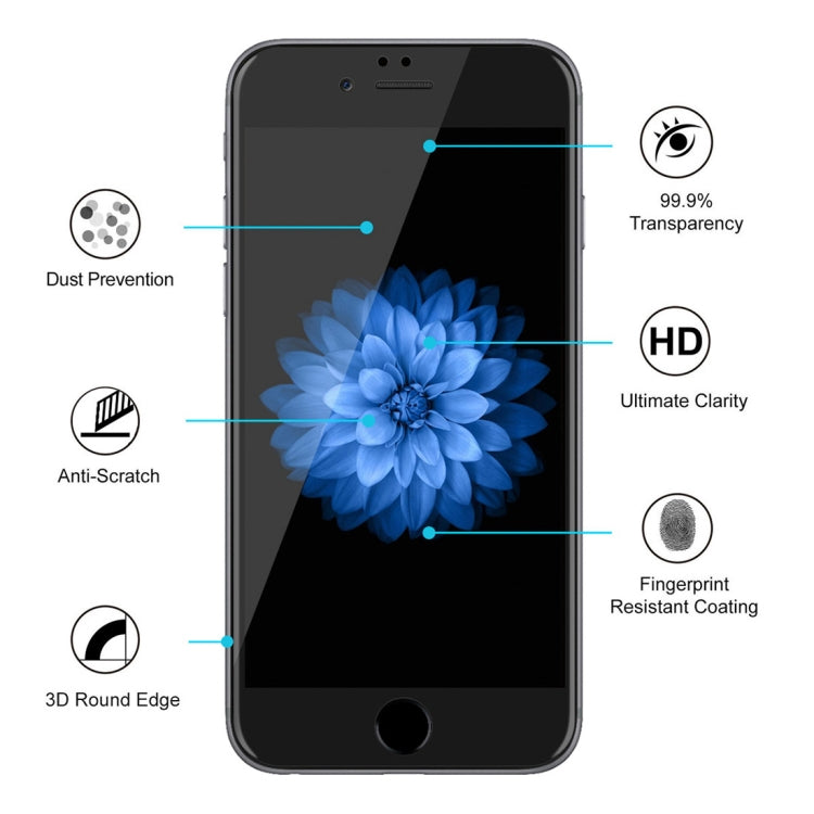 Film en verre trempé ENKAY Hat-Prince 0,26 mm, dureté de surface 9H, bords incurvés 6D, pleine écran pour iPhone 6 Plus et 6s Plus, pour 6 Plus et 6s Plus