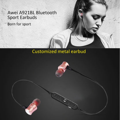 AWEI A921BL Wireless Sport Magnetic Bluetooth Earphone with Wire Control + Mic