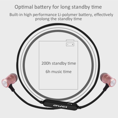 AWEI A921BL Wireless Sport Magnetic Bluetooth Earphone with Wire Control + Mic