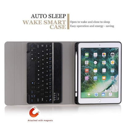 Detachable Bluetooth Keyboard + Horizontal Flip Leather Tablet Case with Holder & Pencil Holder for iPad Pro 9.7 inch, iPad Air, iPad Air 2, iPad 9.7 inch (2017), iPad 9.7 inch (2018), A07B Blue, A07B Rose Gold, A07B Black, A07B Gold