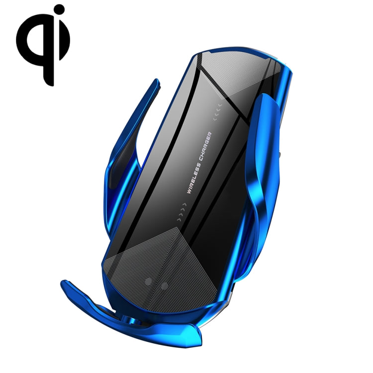 Q2 15W Universal Rotation Infrared Induction Magnetic Car Wireless Charging Mobile Phone Holder with Micro USB + 8 Pin + Type-C / USB-C Magnetic Connector, Q2 Silver, Q2 Blue, Q2 Red