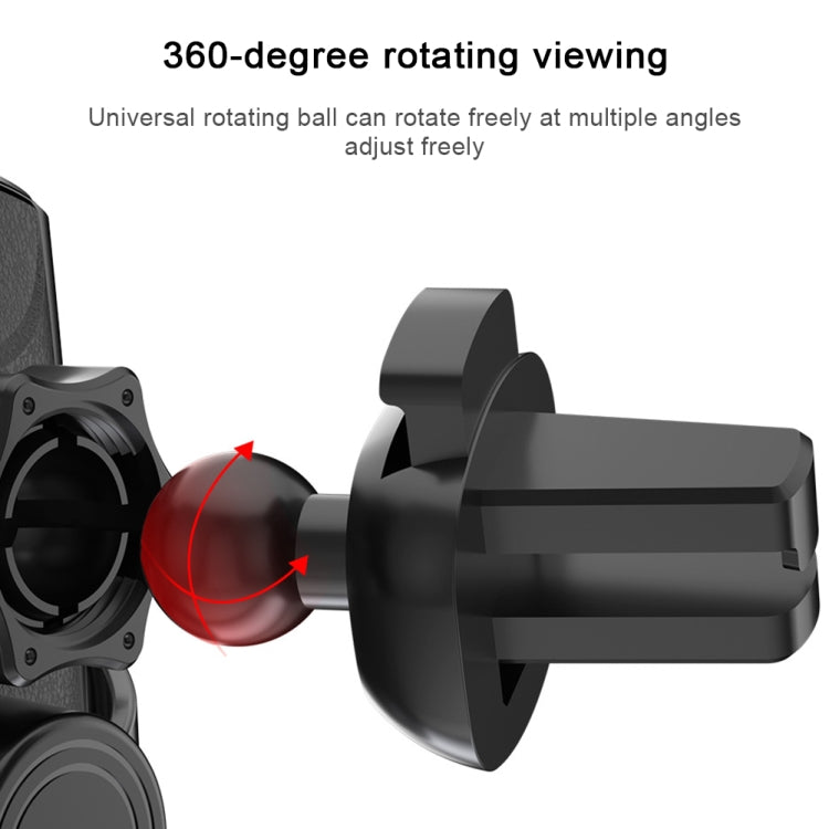 Q2 15W Universal Rotation Infrared Induction Magnetic Car Wireless Charging Mobile Phone Holder with Micro USB + 8 Pin + Type-C / USB-C Magnetic Connector