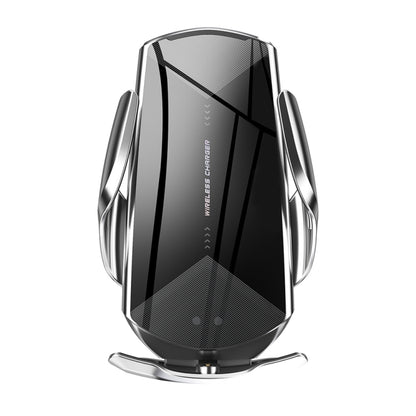 Q2 15W Universal Rotation Infrared Induction Magnetic Car Wireless Charging Mobile Phone Holder with Micro USB + 8 Pin + Type-C / USB-C Magnetic Connector, Q2 Silver, Q2 Blue, Q2 Red