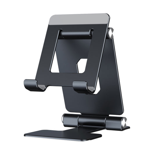 R-JUST SJ13 I-Shape Folding Portable Aluminum Alloy Mobile Phone Holder, (Black)