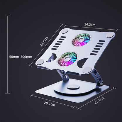 R- JUST HZ13-1 Rotating Foldable Multi-Angle Aluminum Alloy Laptop Fan Bracket