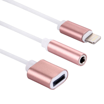 10cm 8 Pin Female & 3.5mm Audio Female to 8 Pin Male Charger&#160;Adapter Cable, Support All IOS Systems