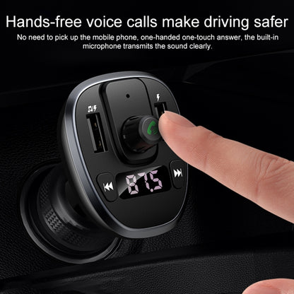 USAMS US-CC115 C21 Dual USB 3.4A Digital Display Wireless FM Car Charger, US-CC115 C21