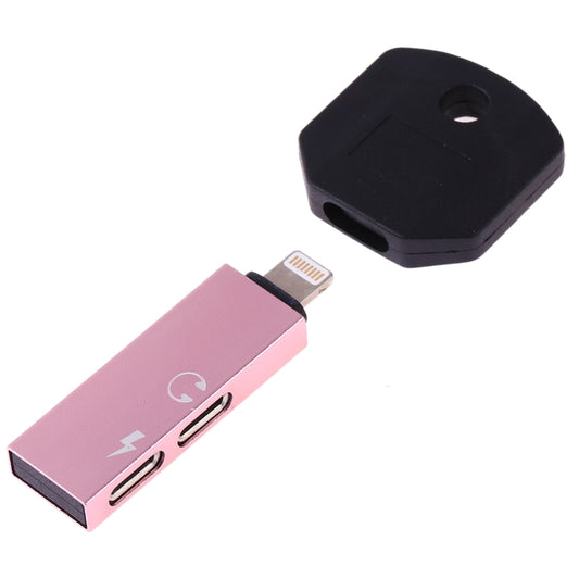 RC16 Dual 8 Pin Female to 8 Pin Male Key Shape Mini Portable Audio & Charge Adapter