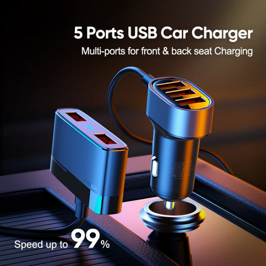 Chargeur de voiture intelligent USB multi 5 ports JOYROOM JR-CL03 6.2A, JR-CL03