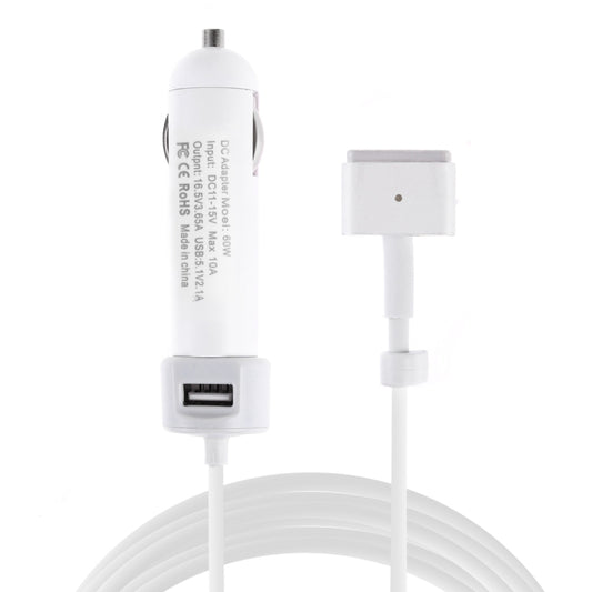 60W 5.1V 2.1A USB-Schnittstellen-Kfz-Ladegerät mit 16.5V 3.65A T MagSafe 2 Schnittstellen-Datenkabel, 16.5V 3.65A T MagSafe 2