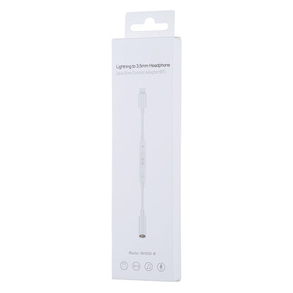 8 Pin Male to 3.5mm Female Headphone Jack Wire Control Bluetooth Audio Adapter, Support Music, Calls, Volume Control