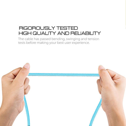 1m 2A USB to 8 Pin Nylon Weave Style Data Sync Charging Cable, 8 Pin Blue, 8 Pin Red, 8 Pin White, 8 Pin Pink