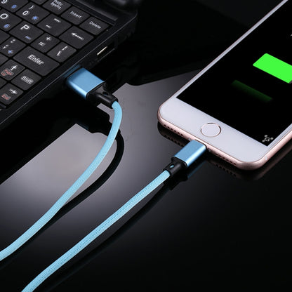 1m 2A USB to 8 Pin Nylon Weave Style Data Sync Charging Cable, 8 Pin Blue, 8 Pin Red, 8 Pin White, 8 Pin Pink