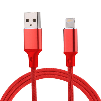 1m 2A USB to 8 Pin Nylon Weave Style Data Sync Charging Cable, 8 Pin Blue, 8 Pin Red, 8 Pin White, 8 Pin Pink