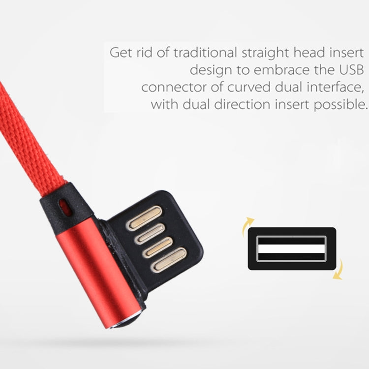 Câble de synchronisation et de charge USB vers 8 broches à double coude, tressé en nylon, sortie 2,4A, 1m, coloris : rouge 8 broches, bleu foncé 8 broches, bleu 8 broches, noir 8 broches, café 8 broches.