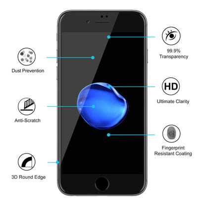 ENKAY Hat-Prince 0.26mm 9H Surface Hardness 6D Curved Edge Full Screen Tempered Glass Film for iPhone SE 2020 / 8 / 7, For SE 2020 / 8 / 7