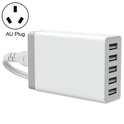XBX09 40W 5V 8A 5 USB-Anschlüsse Schnellladegerät Reise-Ladegerät, UK Stecker (Schwarz), XBX09, 8A