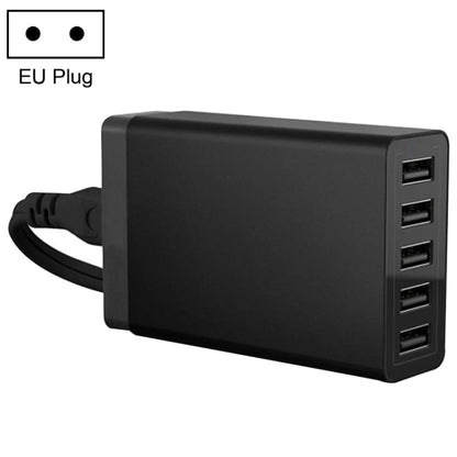 XBX09 40W 5V 8A 5 USB-Anschlüsse Schnellladegerät Reise-Ladegerät, UK Stecker (Schwarz), XBX09, 8A