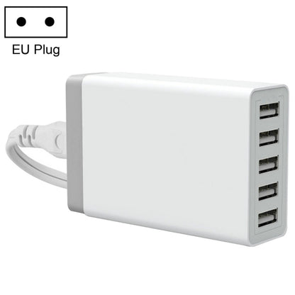 XBX09 40W 5V 8A 5 USB-Anschlüsse Schnellladegerät Reise-Ladegerät, UK Stecker (Schwarz), XBX09, 8A