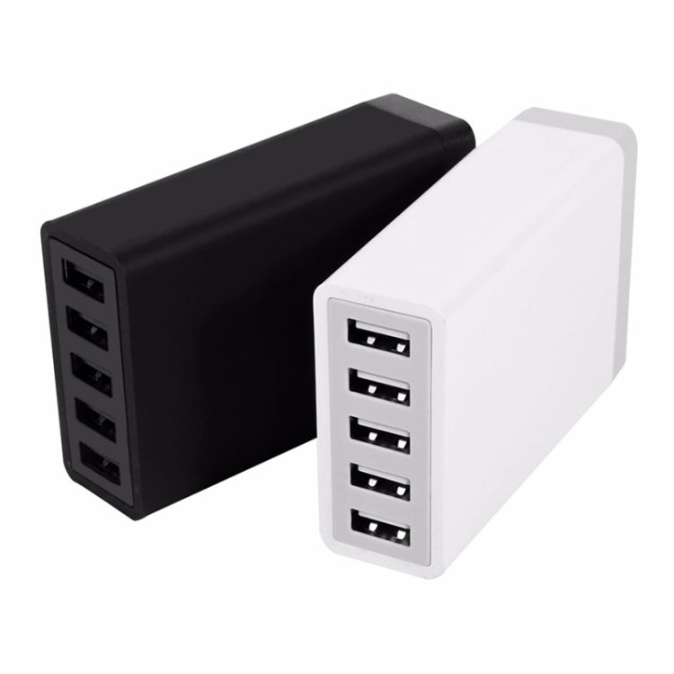 XBX09 40W 5V 8A 5 USB-Anschlüsse Schnellladegerät Reise-Ladegerät, UK Stecker (Schwarz), XBX09, 8A