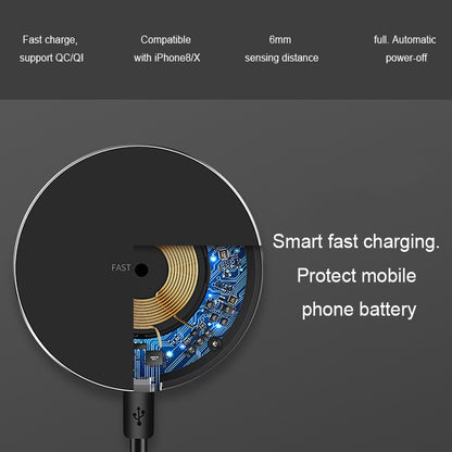 GY-68 Ultra-Thin Aluminum Alloy Wireless Fast Charging Qi Charger Pad