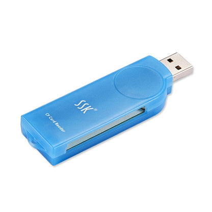 Lecteur de cartes externe SSK SCRS028 USB 2.0, compatible cartes CF / MD