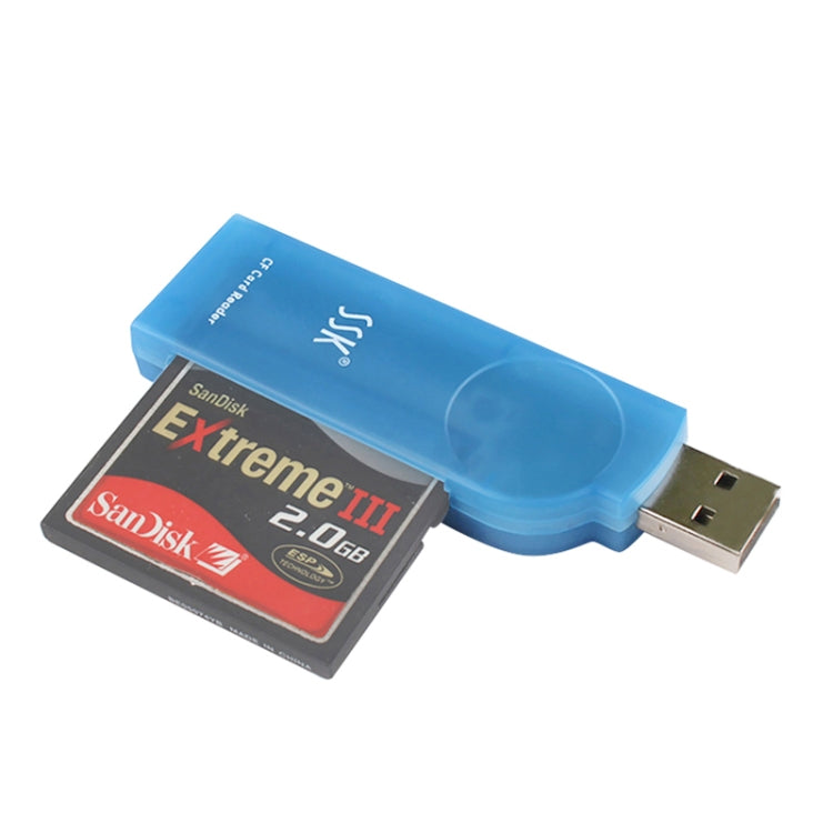 Lecteur de cartes externe SSK SCRS028 USB 2.0, compatible cartes CF / MD