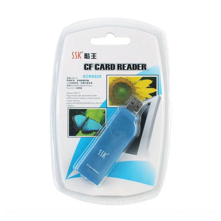Lecteur de cartes externe SSK SCRS028 USB 2.0, compatible cartes CF / MD