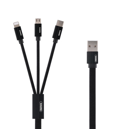 REMAX RC-094TH 1m 2.4A 3 in 1 USB to 8 Pin & USB-C / Type-C & Micro USB  Fast Charging Data Cable