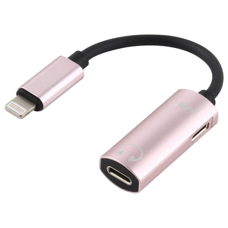 2 in 1 8 Pin Male to Dual 8 Pin Female Charging and Listening to Music Audio Earphone Adapter, Compatible with All IOS Systems